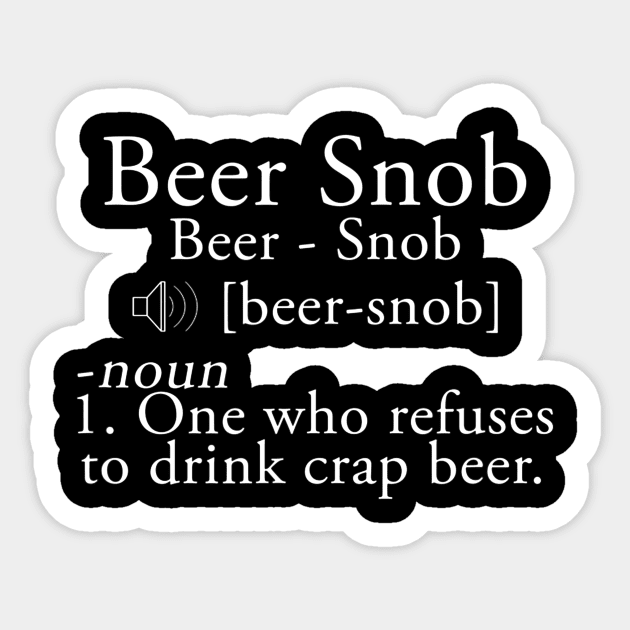 Beer Snob Craft Beer Sticker by FONSbually